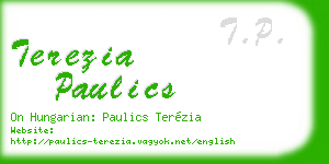 terezia paulics business card